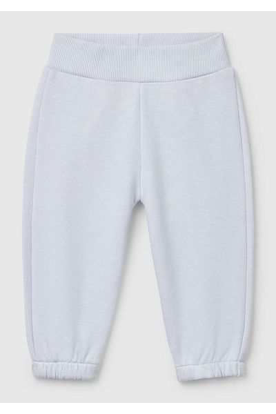 United Colors of Benetton Baby Powder Blue Sweatpants with Rabbit Detail on the Back and Elastic Waist
