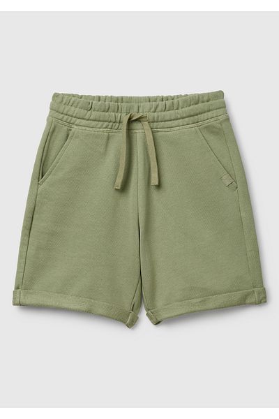 United Colors of Benetton Chłopięce khaki logo spodenki dresowe
