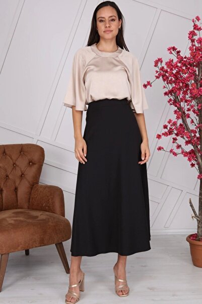 apsen تنورة نسائية موسمية طويلة واسعة بسحاب 2148/95