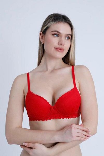 CALİENTE Κομψό κοστούμι με δαντέλα Underwire Filled Red