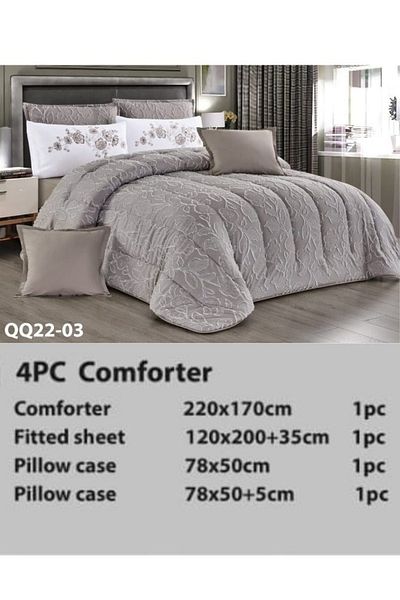 Moon Luxury Embroidered Jacquard Bedspread, 4 Pieces, 220x170cm, 200x120+35cm, 78x50cm, 78x50+5 cm, 6kg