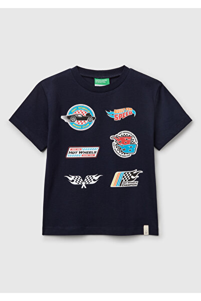 United Colors of Benetton Erkek Çocuk Lacivert Hot Wheels Baskılı Logo Etiket...