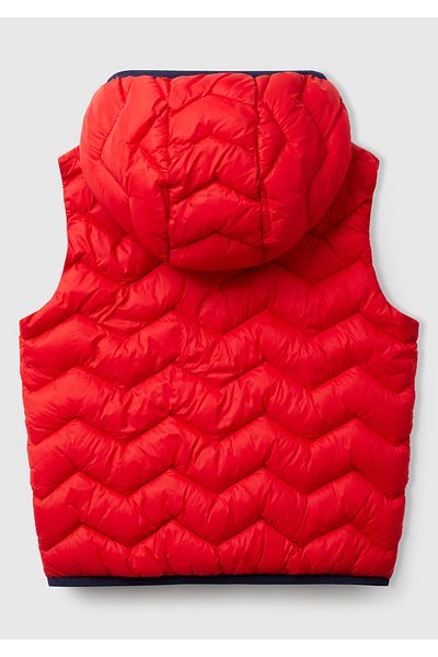 United Colors of Benetton Boy's Red Logo Detailed Hooded Vest