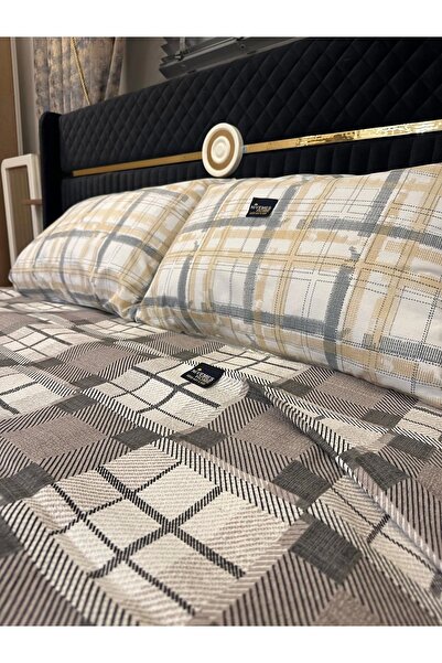 NİVEMESHOME Nivemeshome Brown Patterned 200X230 Single Pique Cover Double