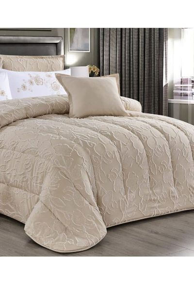 Moon Luxury Embroidered Jacquard Bedspread, 4 Pieces, 220x170cm, 200x120+35cm, 78x50cm, 78x50+5cm, 6kg