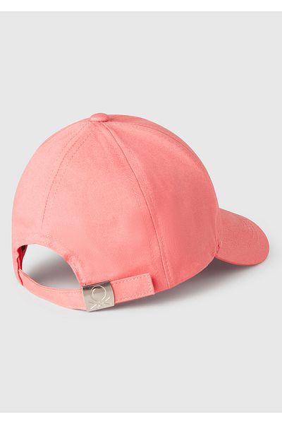 United Colors of Benetton Boy's Fuchsia Logo Printed Cap Hat