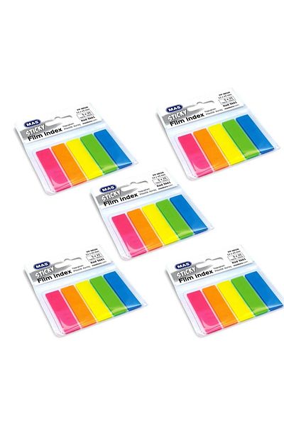 Mas 3661 Film Index 12*45 Quadrilateral 5 Colors 25 Yp - 5 Pieces