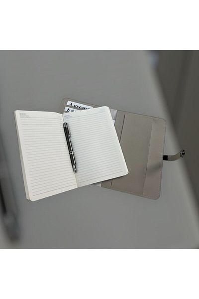 Eren Ofis Σημειωματάριο ειδικής σχεδίασης Nubuck με δερμάτινη θήκη - Σετ στυλό δώρο