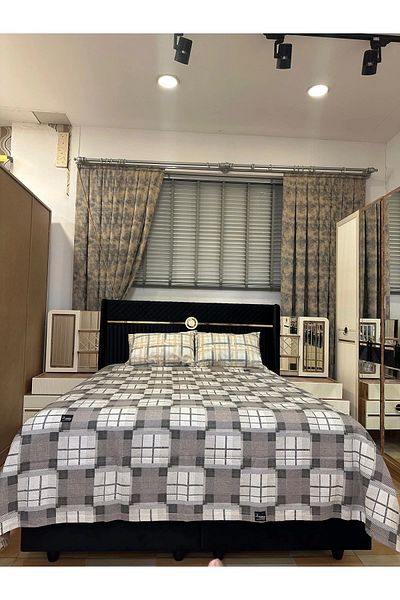 NİVEMESHOME Nivemeshome Brown Patterned 200X230 Single Pique Cover Double