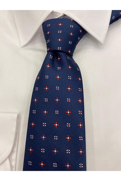 Pierre Cardin Pi̇erre Cardi̇n Woven Fabric Patterned Lace Orange Tie