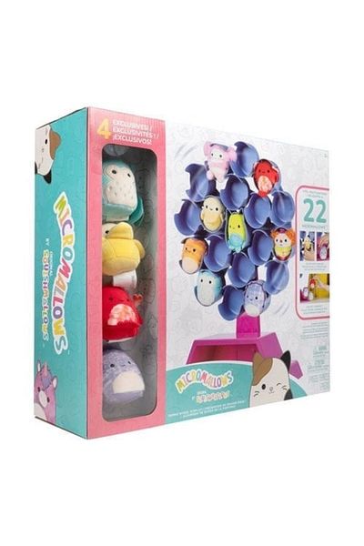 Squishmallows SQ MM0043 Micromallows 4 منتجات مخصصة ومجموعة المعرض الضخمة -Necotoys