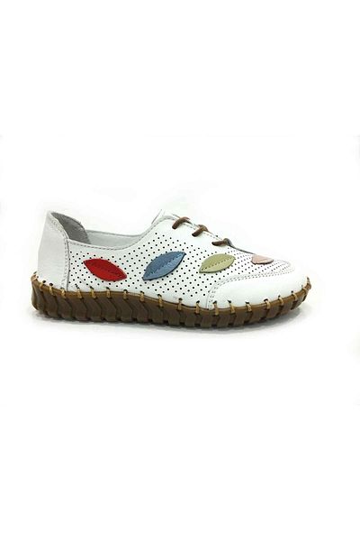 Çarıkçım Pantofi de damă casual din piele naturală alb 114 671