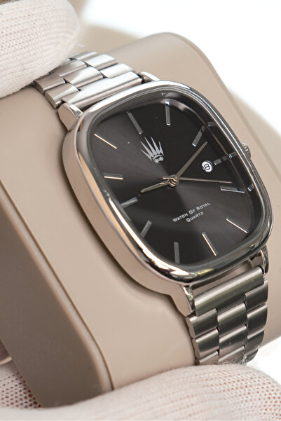 WATCHOFROYAL Classic Time Silver Black Kol Saati