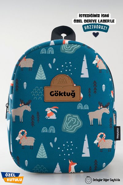 Minilee [We Write the Name You Want] - Wild Animals in Nature - Kindergarten, Nursery Children's Backpack