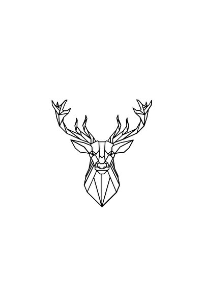 Generic Brand Xpetrana- Geometric Deer Sticker 10 X 10 cm