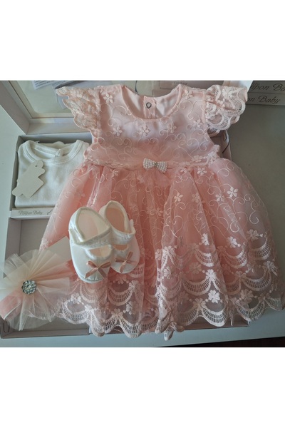 biyan collection Kız Bebek Mevlüt Takımı Gelinlik Abiye Elbise Bebek Doğum Baby Shower Hediyesi