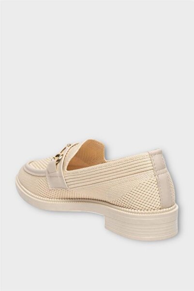 Liger Toka Детальний трикотажний лофер Повсякденне жіноче взуття КРЕМ