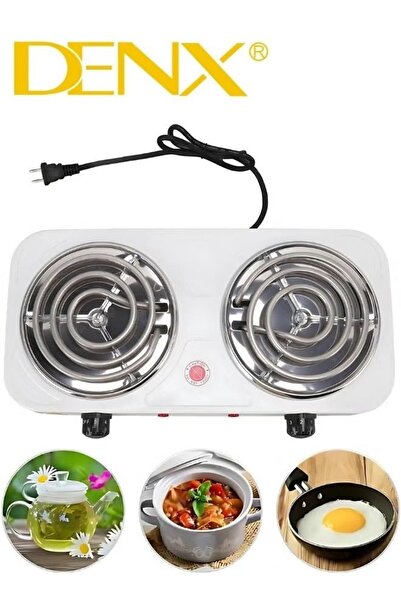 Denx DX2049 -  2000W Electric Double Burner Portable Coil Heating Hot Plate Stove