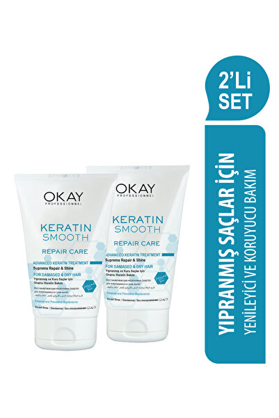 OKAYPROFESSIONNEL KERATIN SMOOTH 2'Lİ BAKIM SETİ Bakım Kremi 100ml + Bakım Kr...