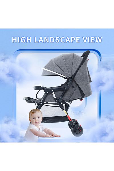 Ma Baby One-button Folding Can Sit And Recline With A Tray Stroller (one-way Stroller)