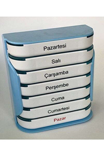 Dr Plus Dr. Plus Ilaç Hap Taşıma Ve Zamanlama Kutusu Haftalık 7x24-(RENK:MAVİ...