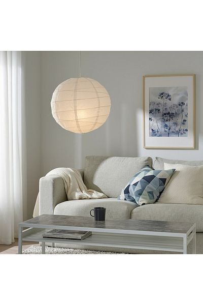 IKEA Ikea REGOLIT Pendant Lamp Shade -Handmade, White, 45 cm – Stylish and Elegant Lighting for Your Home