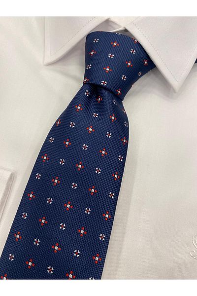 Pierre Cardin Pi̇erre Cardi̇n Woven Fabric Patterned Lace Orange Tie