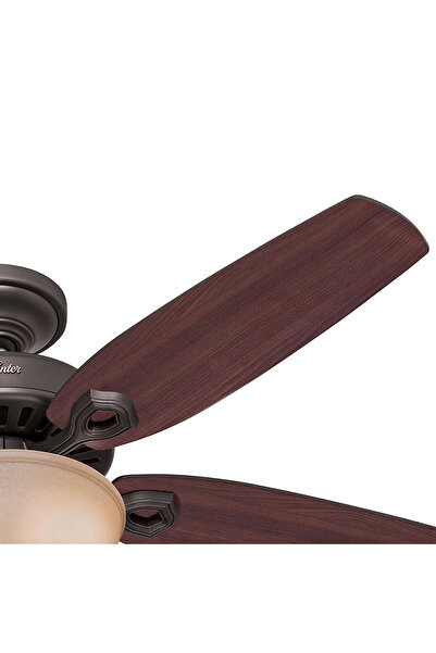 Hunter Fan Builders Deluxe Çağdaş Bronz 132 Cm. Aydınlatmalı Tavan Vantilatörü