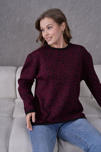 Lamierra Leopard Pattern Mother Sweater Sweater
