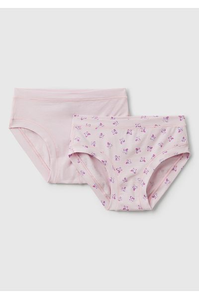 United Colors of Benetton Set de chiloți din 2 piese pentru fete, roz cu croiala clasică