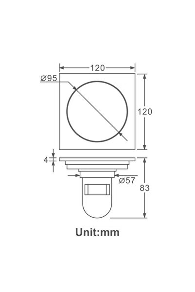 Generic Deodorant shower floor drain Copper bathroom floor drain Toilet floor drain 11x5x11cm
