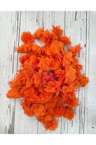 miraylahobi زهرة شيفون مقطوعة بالليزر 1 متر برتقالي