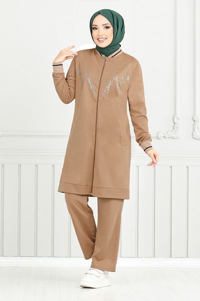 ModaMerve 9117PL940-M طقم رؤية مزدوج - بتفاصيل حجرية