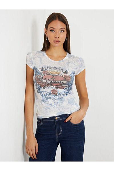 Guess Tricou slim fit pentru femei Heart