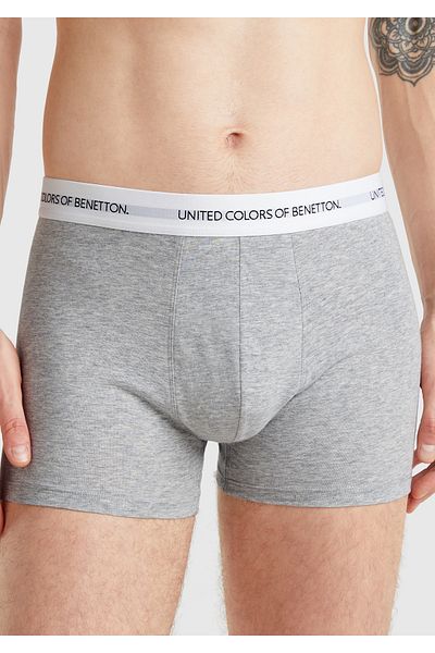 United Colors of Benetton Men's Gray Melange Boxer