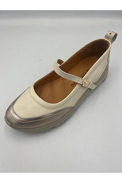 Mammamia Women's Daily Comfortable Orthopedic Inner Outer Leather Ballerina Shoes