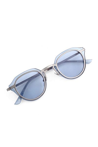 La sauvagine Cool Blue Round Sunglasses