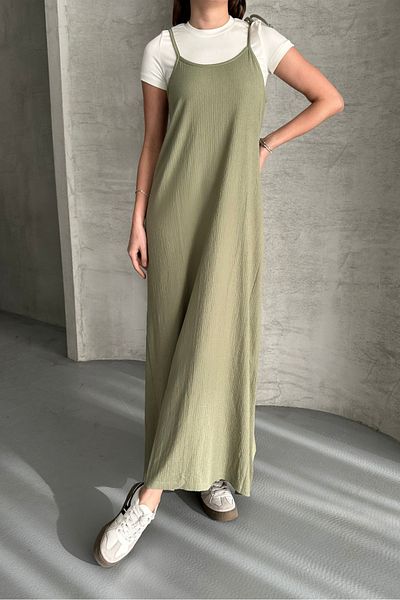 macharel jeans Casual Basic Dress with Straps