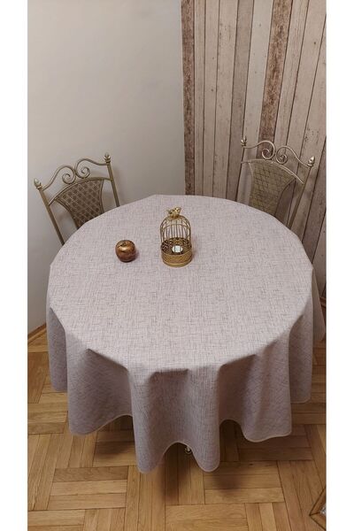 gonk Round, Plaid, Duck (Liquid Pusher, Stain Proof) Fabric, Tablecloth