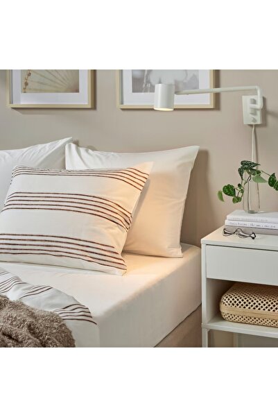 IKEA DVALA White Fitted Sheet 120x200 cm – 100% Cotton, Soft, Durable & Fits Mattresses Up to 26 cm