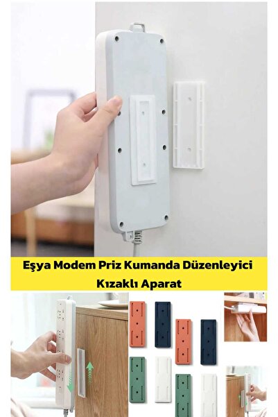 tafce Yapışkanlı Plastik Eşya Sabitleme Aparatı Kızaklı Priz Kablo Tutacağı R...