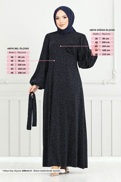 ModaMerve Βραδινό φόρεμα Laci Glitter Hijab - 5657END900-M