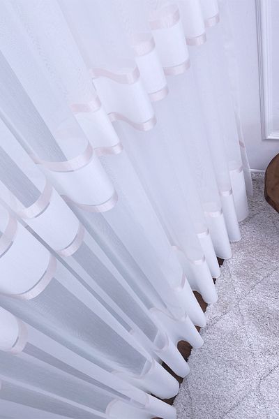 Brillant Living Room Bedroom Children's Room Plain New Season 2025 1/2.5 Medium Pleated Tulle Curtain Brpdra
