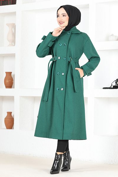 ModaMerve Stamp Coat MSL7007 Benzina