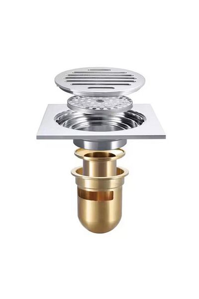 Generic Deodorant shower floor drain Copper bathroom floor drain Toilet floor drain 11x5x11cm