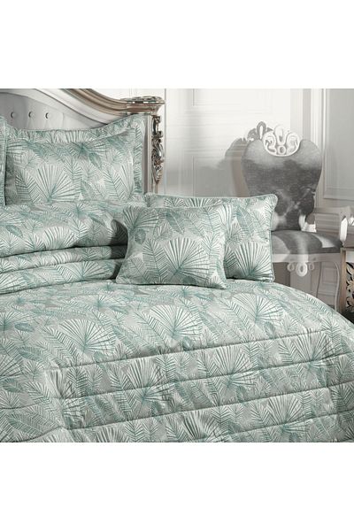 Solinas Collection Flora Cream Mint Dowry - Double Bedspread