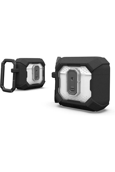 Urban Armor Gear UAG Plasma for AirPods 4 case with Secure Lock & Carabiner - Black