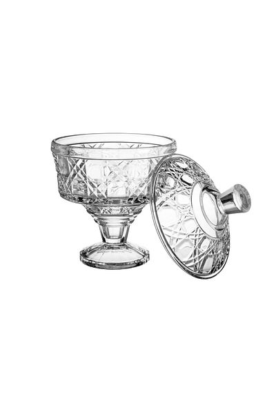 Elegant Clear glass multi-purpose candy and nut box