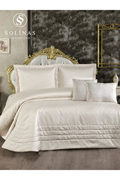 Solinas Collection Victoria Krem Çeyizlik Çift Kişilik Yatak Örtüsü