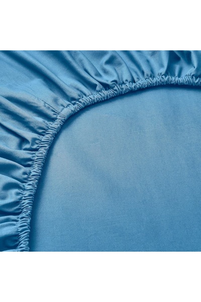IKEA DVALA Blue Fitted Sheet 80x200 cm – 100% Cotton, Soft, Durable, Breathable, Perfect Fit